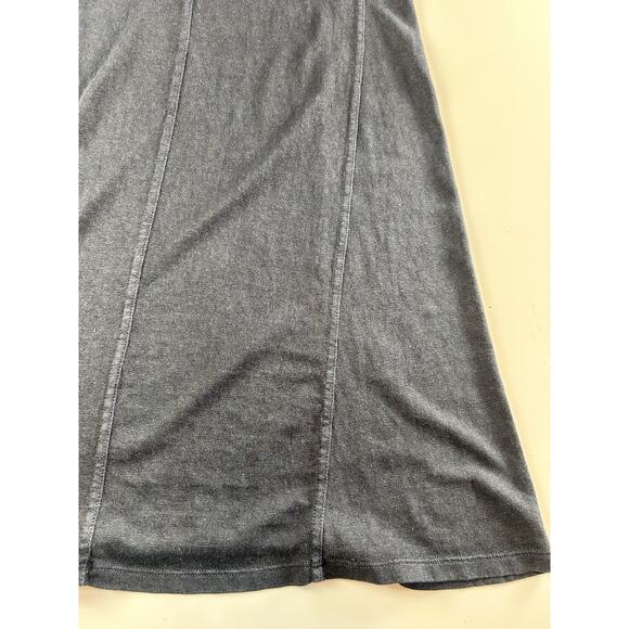 Poetry Natural Hemp Cotton Stretch Jersey Seamed Pull On Blue Gray Skirt 2 - Picture 5 of 10